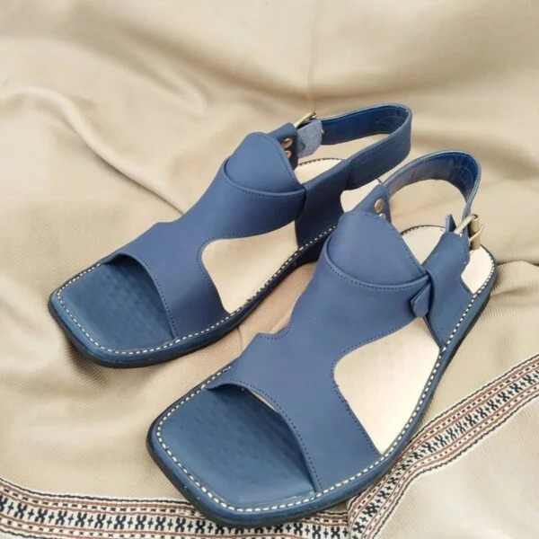 Men’s Premium Blue Panjadara Chappal – Traditional Peshawari Style Comfortable & Durable Sandal for Men - Image 3