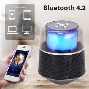 Concise Version: S6 Bluetooth Speaker with LED Light - Portable Wireless Speaker, Hands-Free Calling