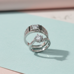 Adjustable Couple Rings for Lovers - Matching Promise Rings, Unisex & Stylish (Gift Box Included)