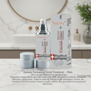 Sydonic Permanent Facial Hair Treatment 30ml, Hair Reduction for Men & Women