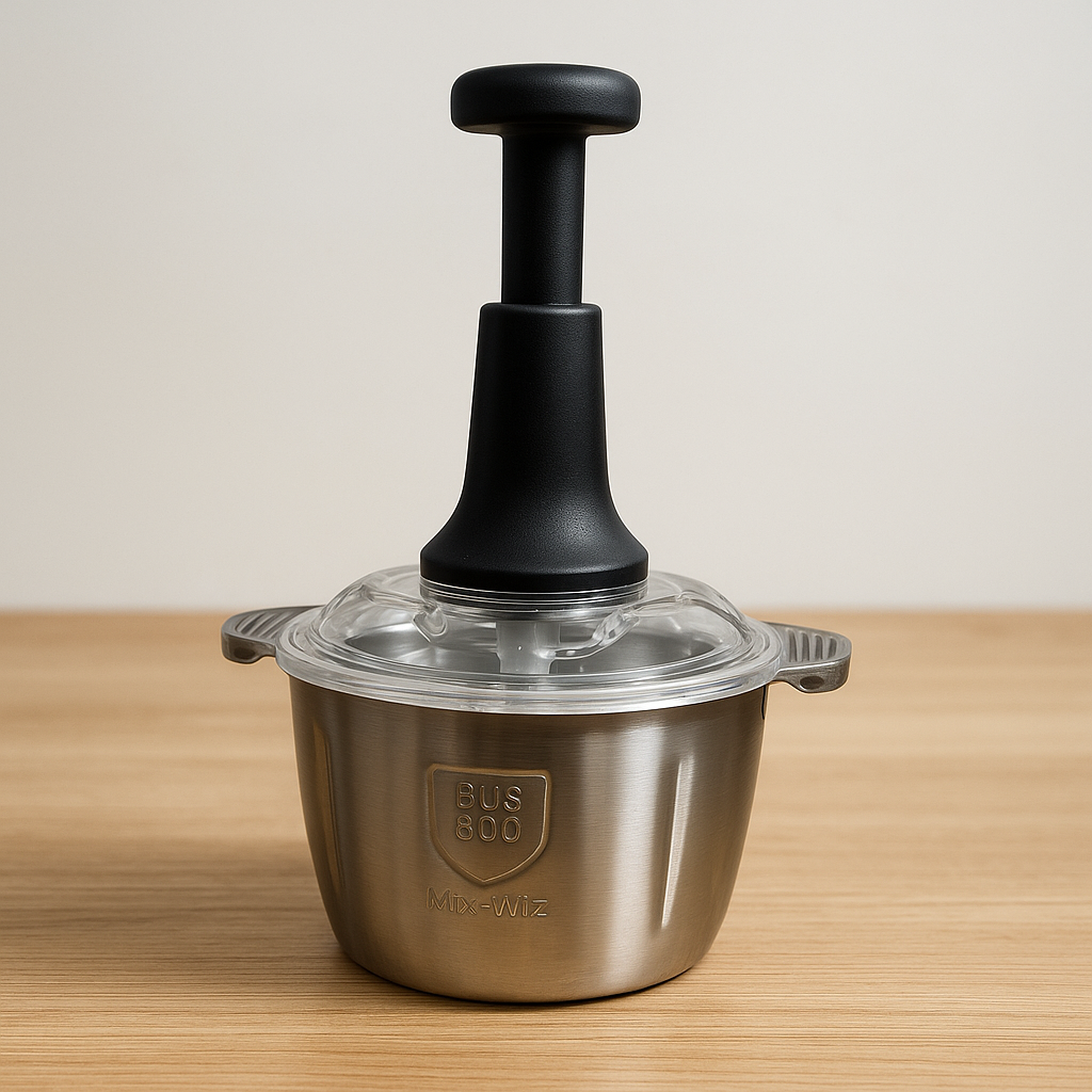 2L Manual Food Chopper – Stainless Steel Vegetable Cutter - Image 2