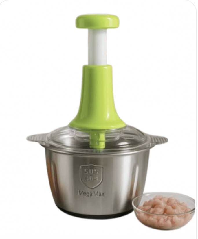 2L Manual Food Chopper – Stainless Steel Vegetable Cutter - Image 5
