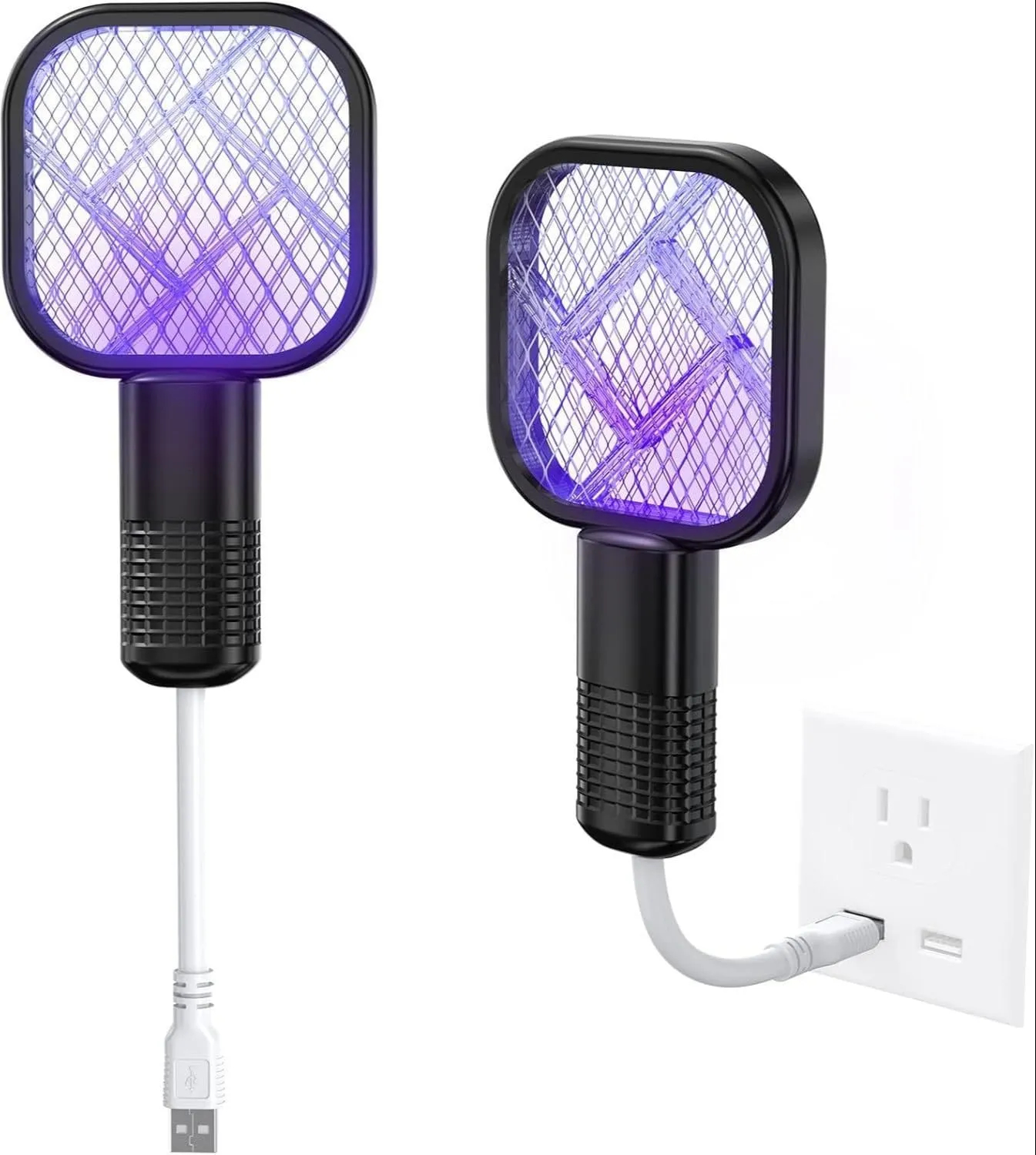 USB Rechargeable Mosquito Killer Racket with UV Light
