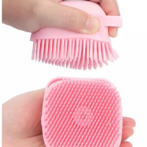 Mini Bath Brush with Storage Box | Soft Bristle Body Cleaning Brush | Portable Shower Brush (Random Color)