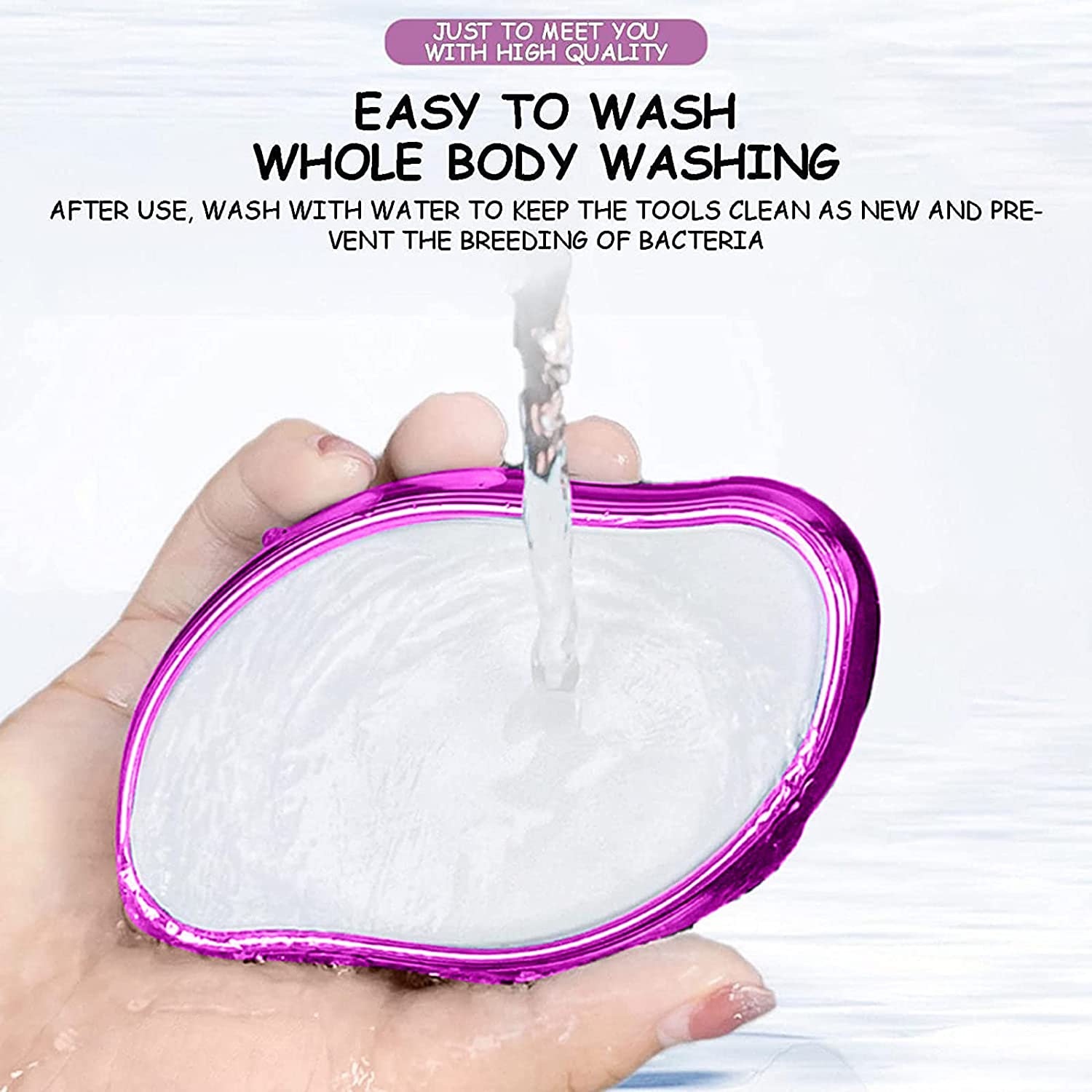 Bleame Crystal Hair Eraser | Painless Hair Removal & Exfoliation Tool for Arms, Legs & Body | Reusable Hair Remover (Random Color) - Image 2