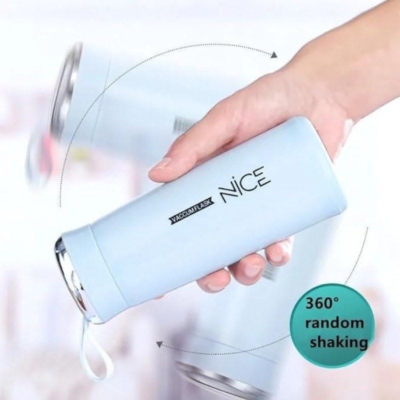 Premium 400ml Glass Mini Vacuum Flask Bottle with Loop – Temperature Resistant (Random Color) - Image 9
