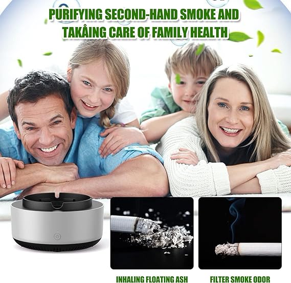 Smokeless Ashtray with Air Purifier – Multipurpose Design - Image 6