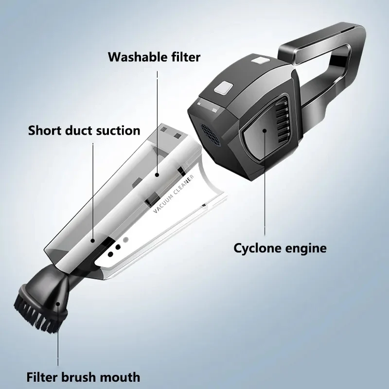 Portable Vacuum Cleaner with Strong Suction & Blower – Dry Use Compact Handheld Cleaner - Image 2