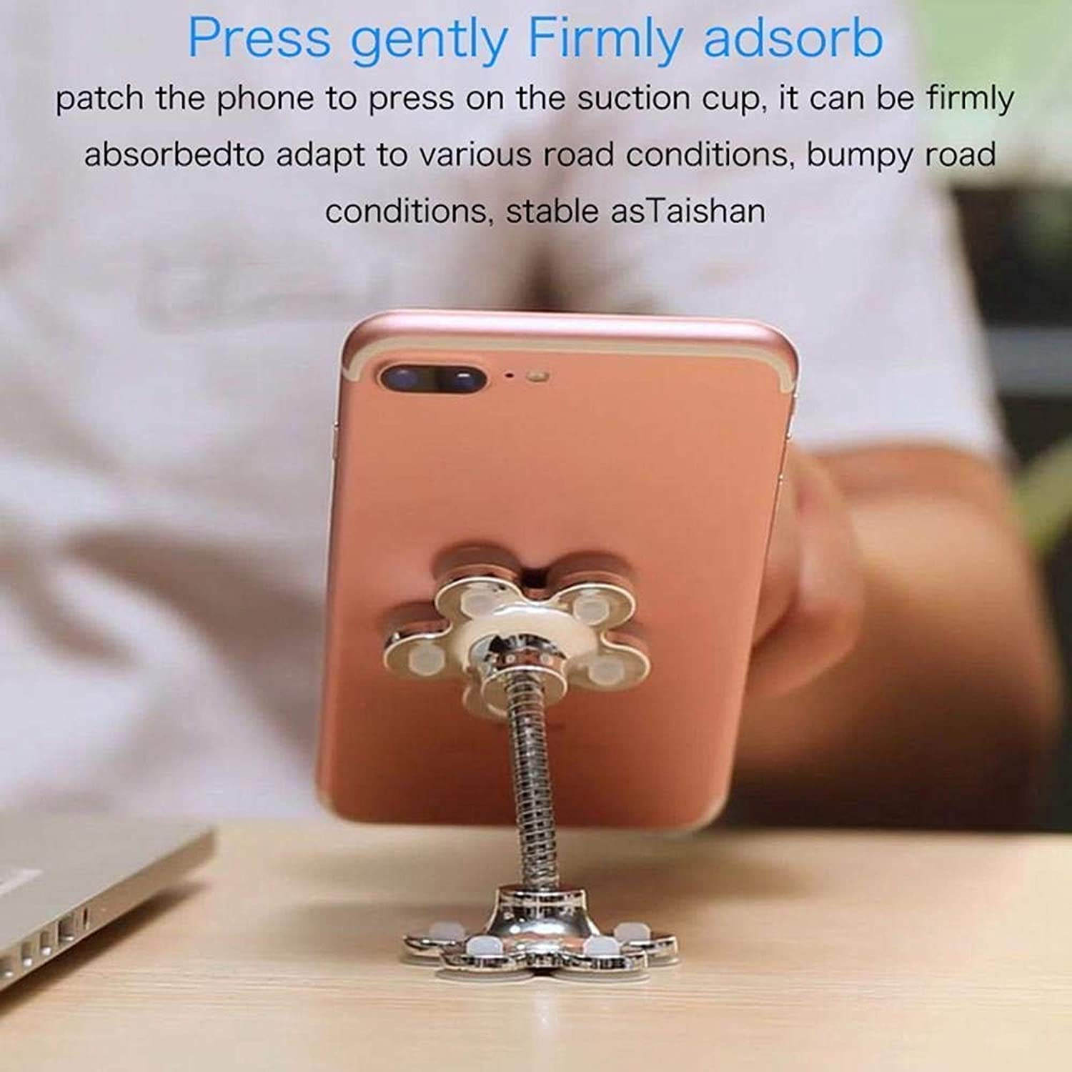 Magic Mobile Holder with Strong Suction Rubber – Random Color - Image 2