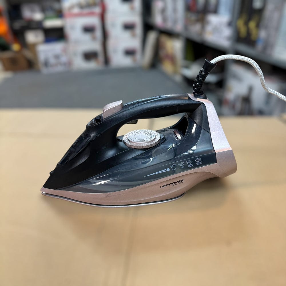 Hannover Steam Iron – 2200W German Lot | Ceramic Soleplate, Vertical & Burst Steam, Self-Cleaning, Adjustable Temperature Control