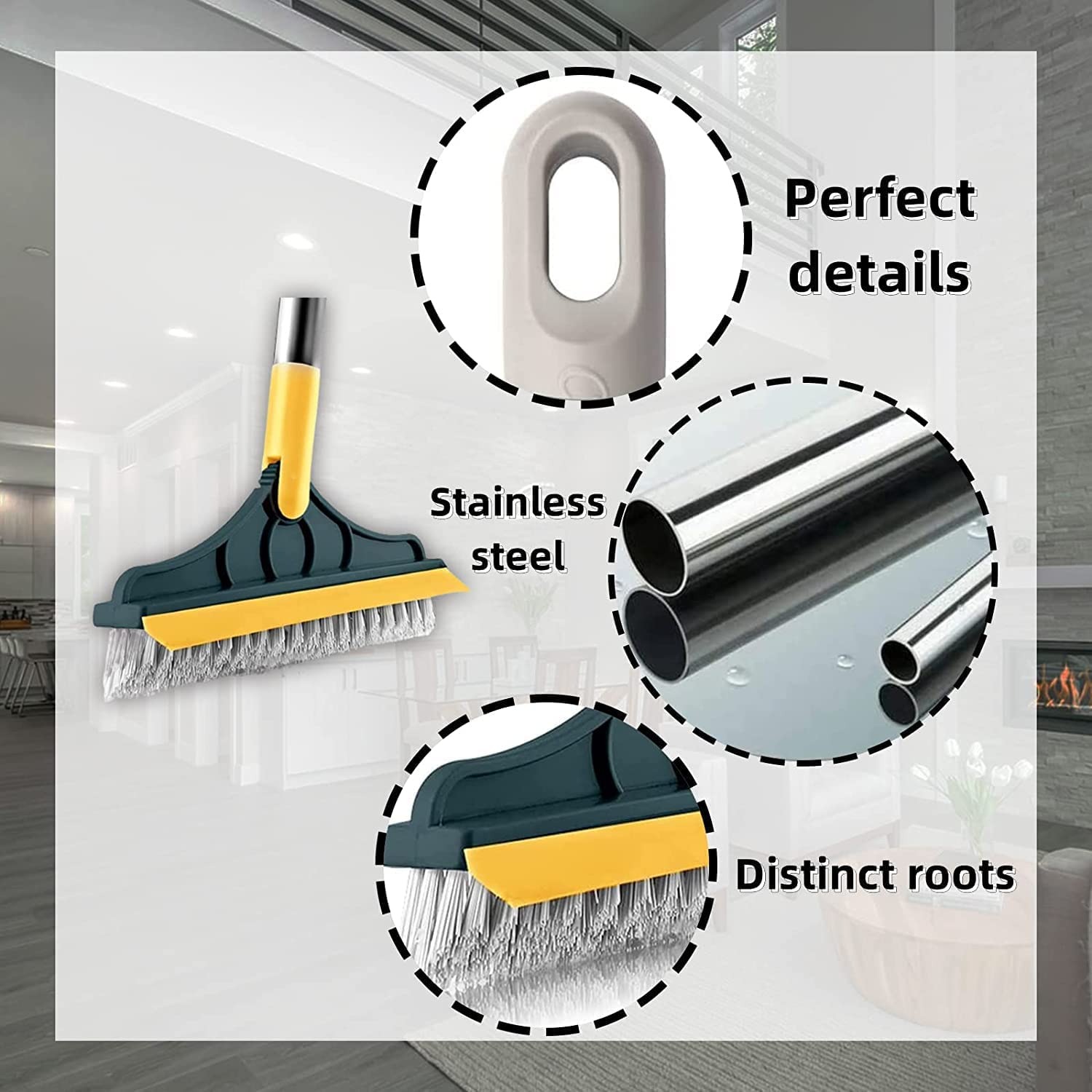 2-in-1 120° Rotatable Floor Cleaning Brush – Multipurpose Bathroom & Tile Scrubber - Image 3