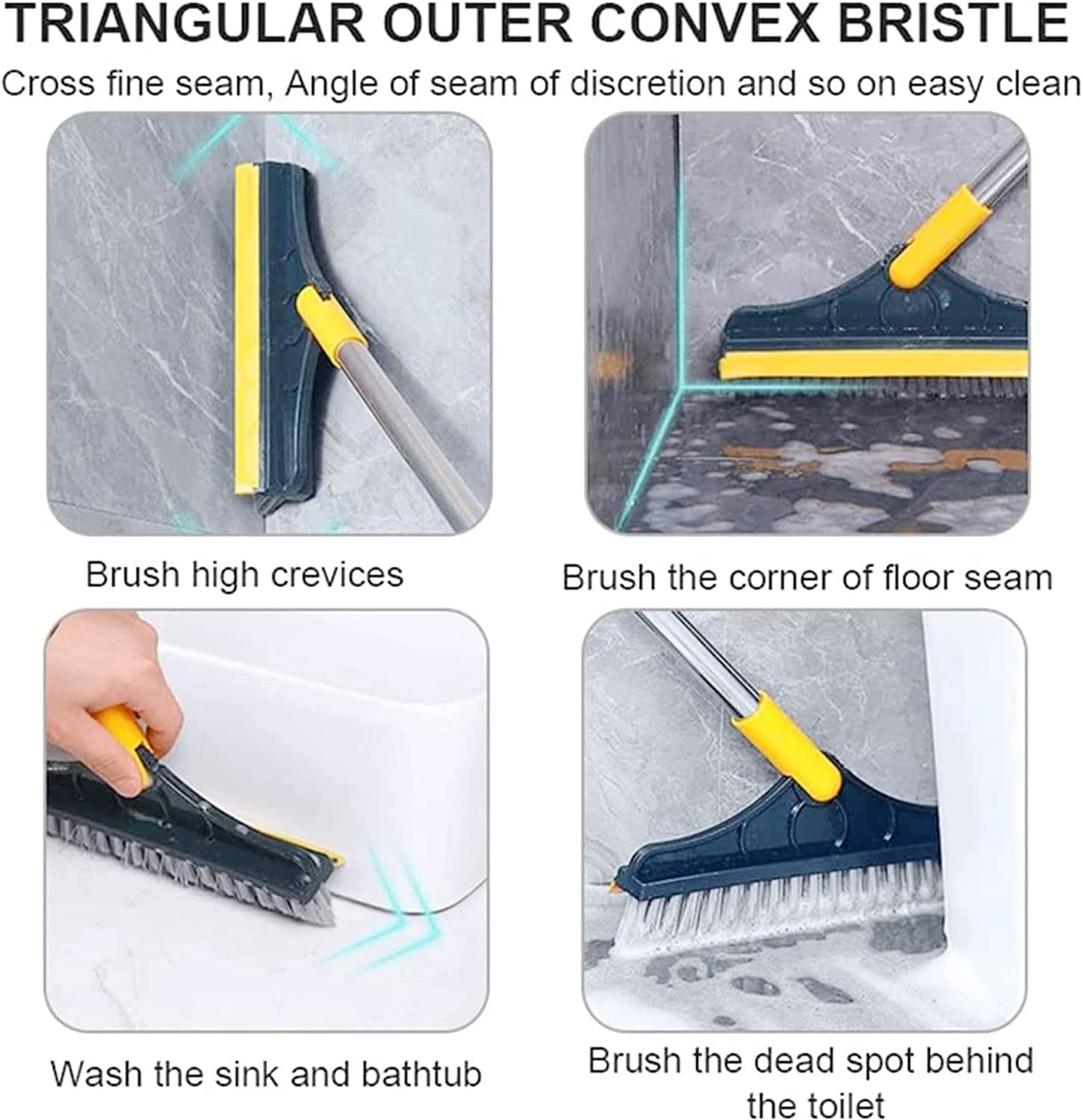2-in-1 120° Rotatable Floor Cleaning Brush – Multipurpose Bathroom & Tile Scrubber - Image 2