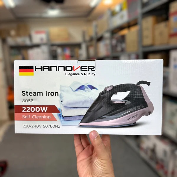 Hannover Steam Iron – 2200W German Lot | Ceramic Soleplate, Vertical & Burst Steam, Self-Cleaning, Adjustable Temperature Control - Image 6