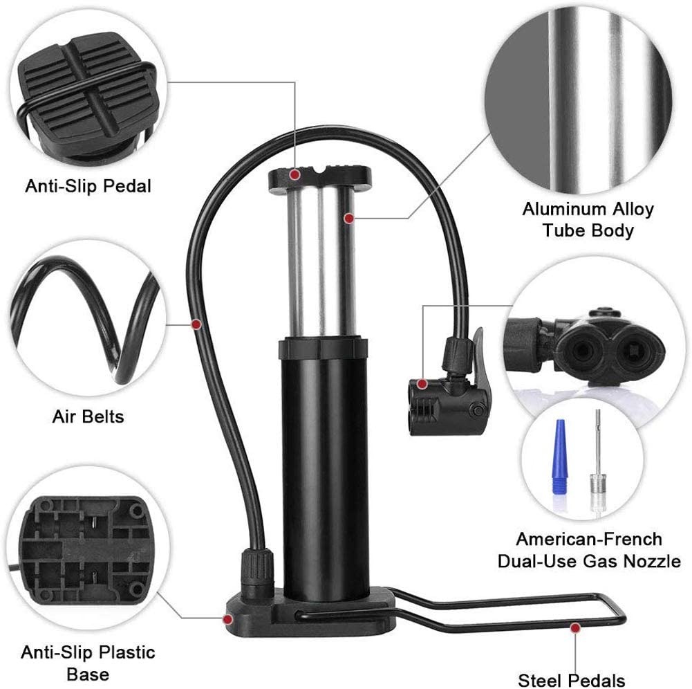 High Pressure Foot Air Pump | Heavy-Duty Mini Foot Pump for Bicycle, Car, Ball & Inflatables | Portable Air Pump (Without Gauge, Random Color) - Image 3