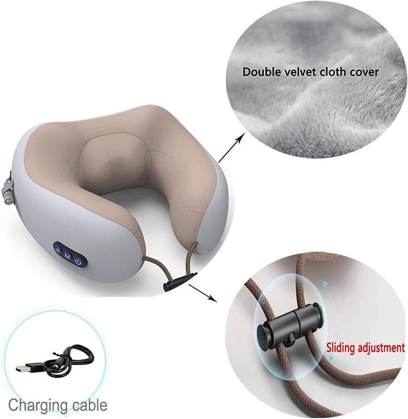 Rechargeable U-Shaped Neck Massager Pillow – Portable Shoulder & Cervical Relaxing Massage - Image 2