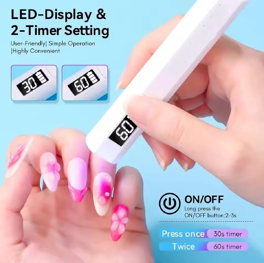 Mini USB Rechargeable UV/LED Nail Lamp – Handheld Flash Cure Dryer - Image 4