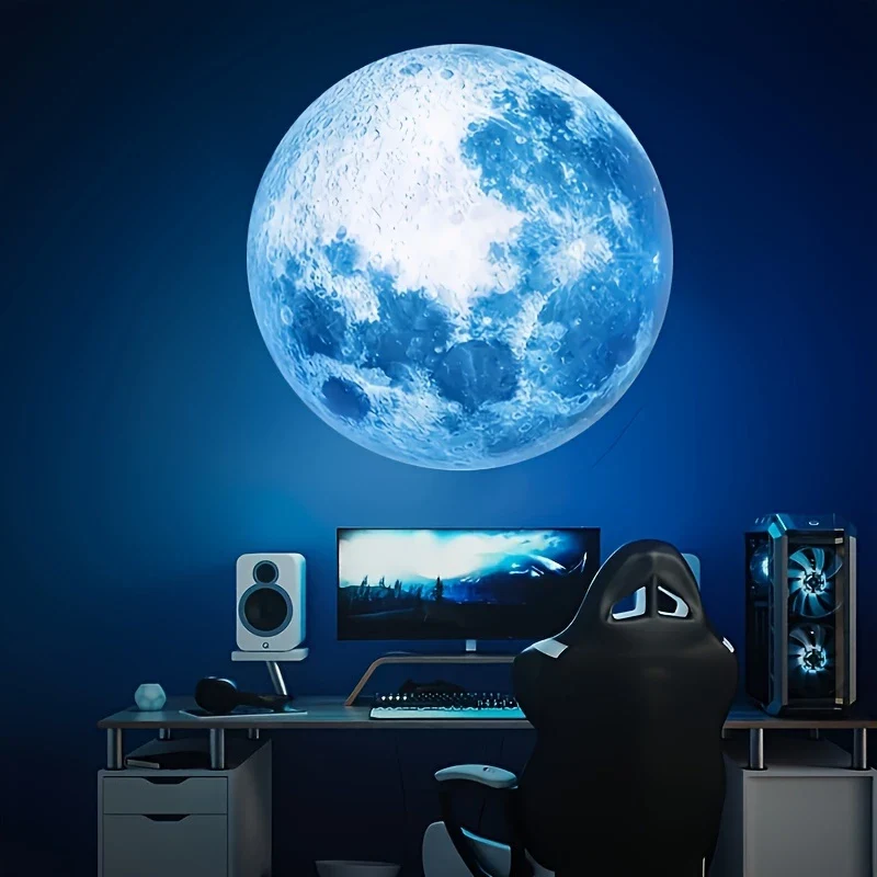 USB Power 3 Color Moon Lamp – 360° Rotatable LED Night Light for Bedroom, Wedding & Home Decoration - Image 4