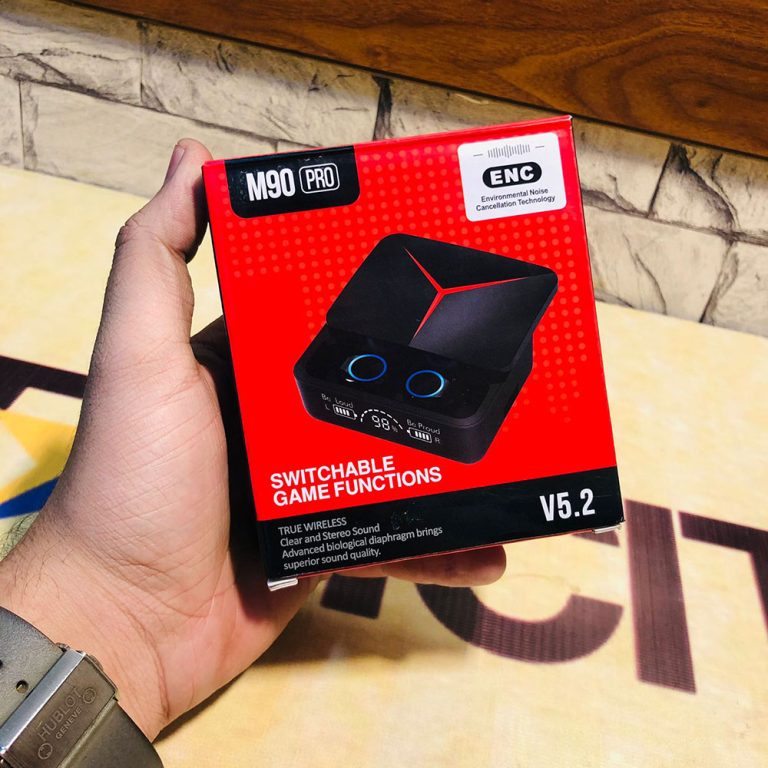 M90 Pro Bluetooth Earbuds with Powerbank | Wireless Gaming Earphones with LED Display, Deep Bass & Long Battery Backup | TWS Headphones - Image 2