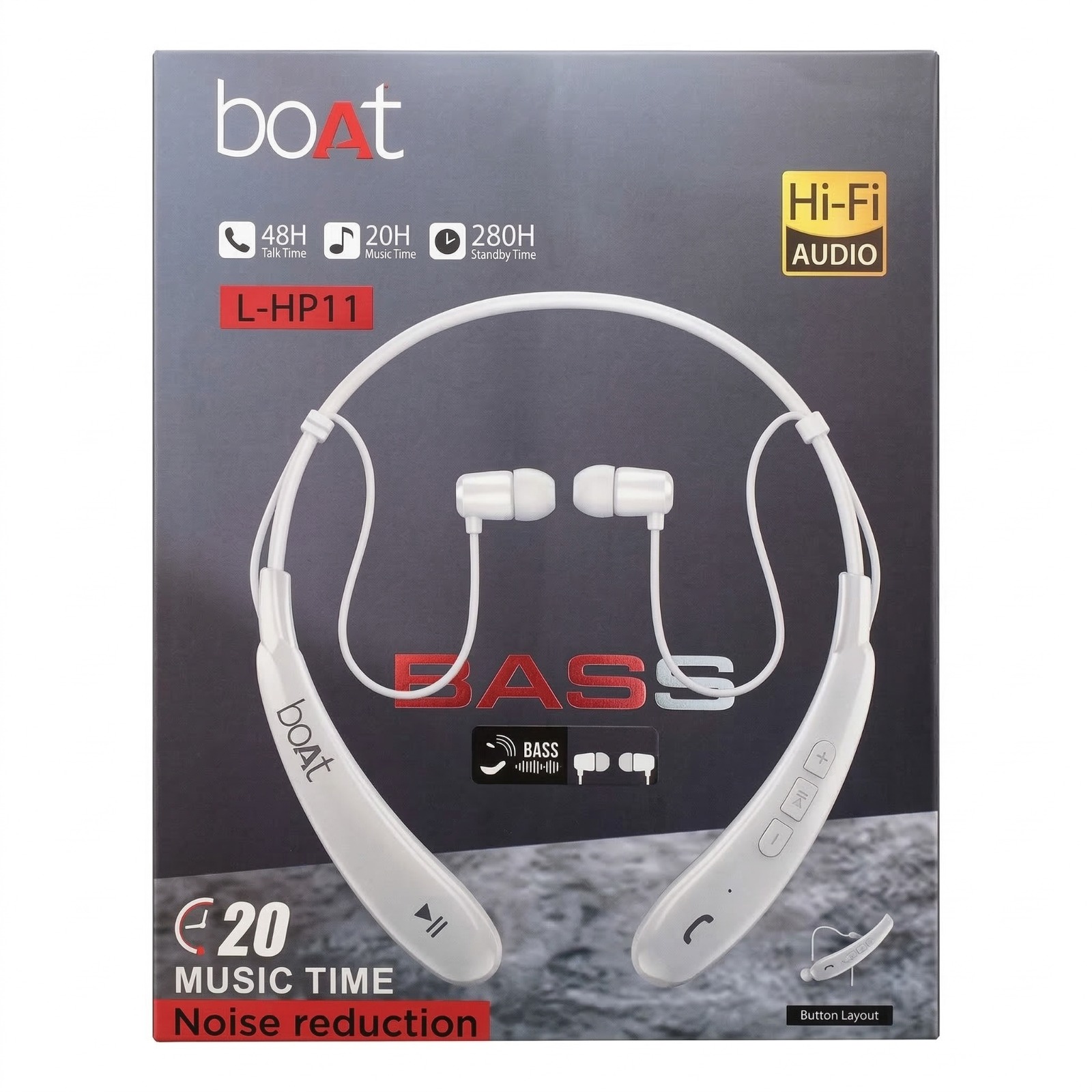 Boat Neckband Wireless Bluetooth Earphones | Powerful Bass, HD Calls, Sweat & Water Resistant | Lightweight Sports Neckband Headset - Image 2