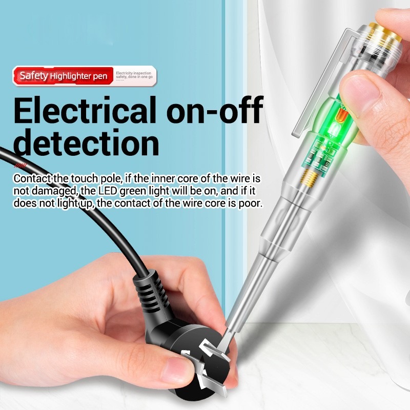 LED Test Pen Intelligent Induction Voltage Detector 24-250V – Non-Contact Electric Tester Screwdriver | Circuit Power Checker Tool - Image 3