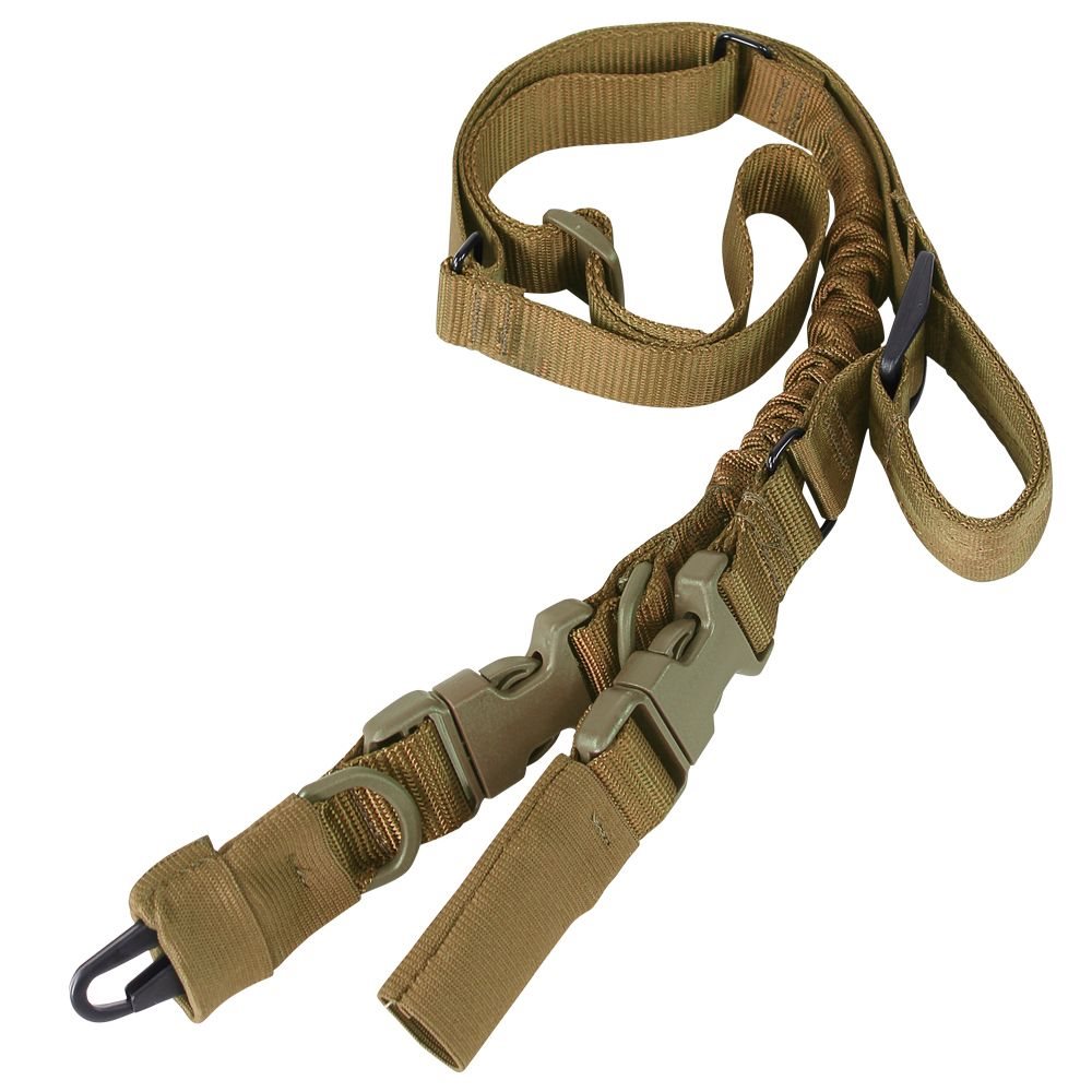 Durable Tactical Rifle Sling for Hunting & Training – Adjustable, Bungee, Quick Detach - BLACK - Image 5