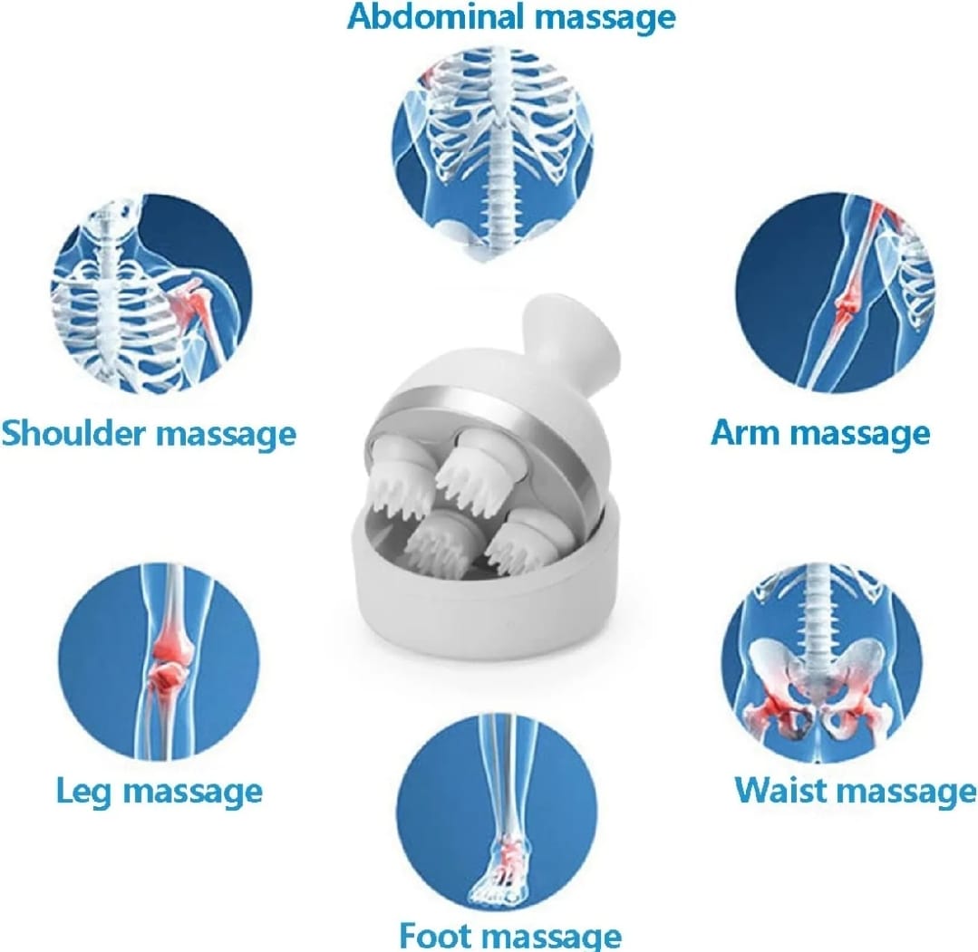 Electric Scalp Massager with 4 Kneading Nodes – Waterproof Handheld Head & Body Massager | Deep Tissue Massage for Stress Relief & Relaxation - Image 5
