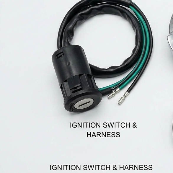 CG125 switch kit, Honda CG125 ignition switch, motorcycle lock set, CG125 computer key set, fuel tank cap lock, bike side lock, 3 in 1 lock kit, single key operated switch kit, motorcycle security parts Pakistan, CG125 accessories - Image 3