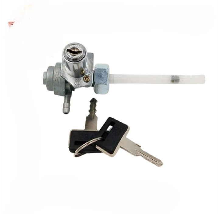 Crown Motorcycle Fuel Cock with Key Lock for Honda CD70 & CG125 – Durable Fuel Tap Valve with Reserve Function | Anti-Theft Petrol Switch - Image 6