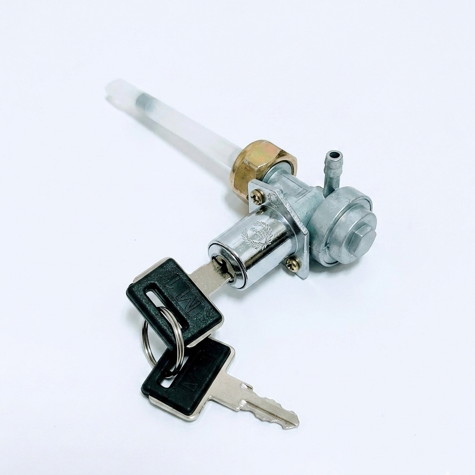 Crown Motorcycle Fuel Cock with Key Lock for Honda CD70 & CG125 – Durable Fuel Tap Valve with Reserve Function | Anti-Theft Petrol Switch - Image 2