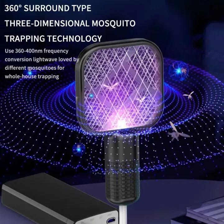 Electric Mosquito Swatter White ABS Lightweight Portable - Image 2