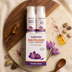 Golden Rose Zafarani Blonder Powder 30g & Skin Polisher 50ml | Skin Brightening & Glow Set | Natural Exfoliation & Nourishment