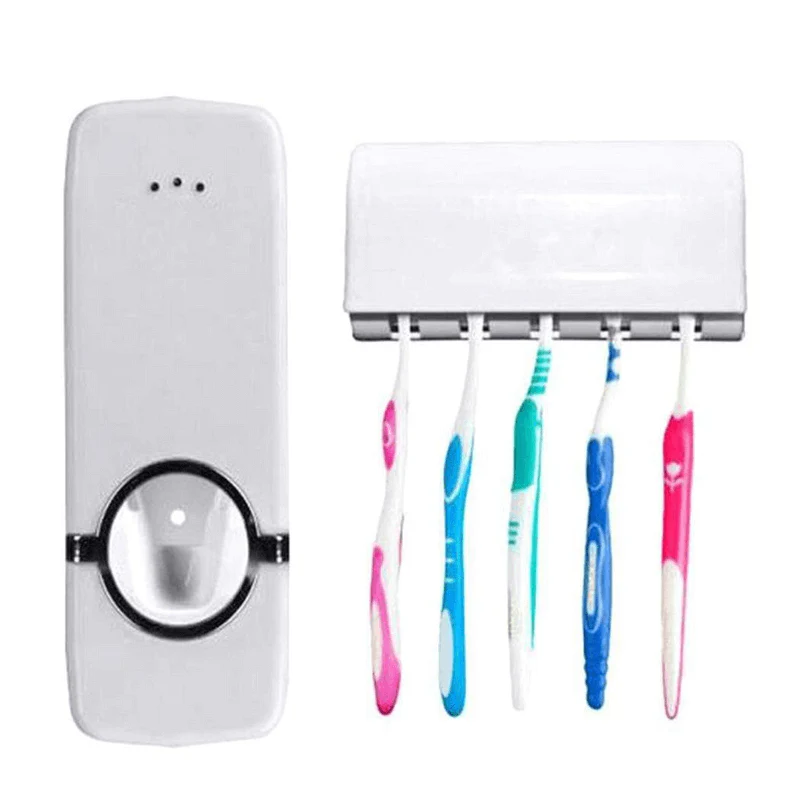 Automatic Toothpaste Dispenser with Toothbrush Holder – Easy-to-Use Bathroom Accessory for Kids & Adults - Image 3