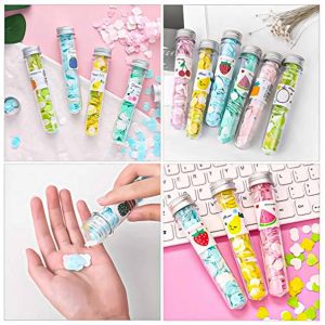 100 PCS Disposable Flower Paper Soap with Portable Tube  Multi-Color Travel Sheets for Hand Washing & Outdoor Use- Random Color