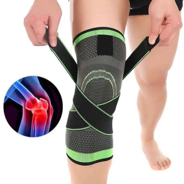 1pc Knee Support Band With Belt | Adjustable Knee Support Pad For Men And Women | Anti-Slip Knee Warmer Sleeves | Knee Sleeves - Image 4