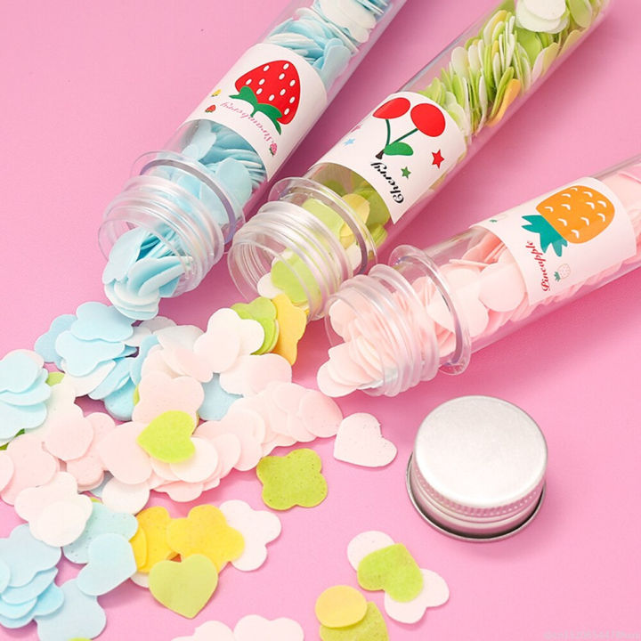 120pcs Disposable Paper Flower Soap Tube Portable Handwash Sheets for Kids & Adults | Travel-Friendly Pocket Soap Flakes - Image 2