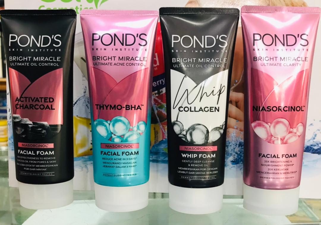 PONDS Bright Miracle Facial Foam Range Oil Control, Acne Control, Brightening & Whip Collagen Face Wash - Image 5