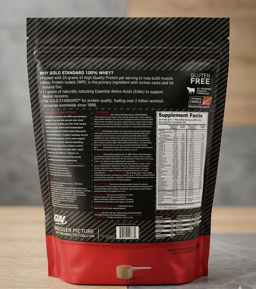 Optimum Nutrition Gold Standard 100% Whey Protein Powder 2LB Premium Whey Blend for Muscle Recovery & Lean Muscle Support - Image 2
