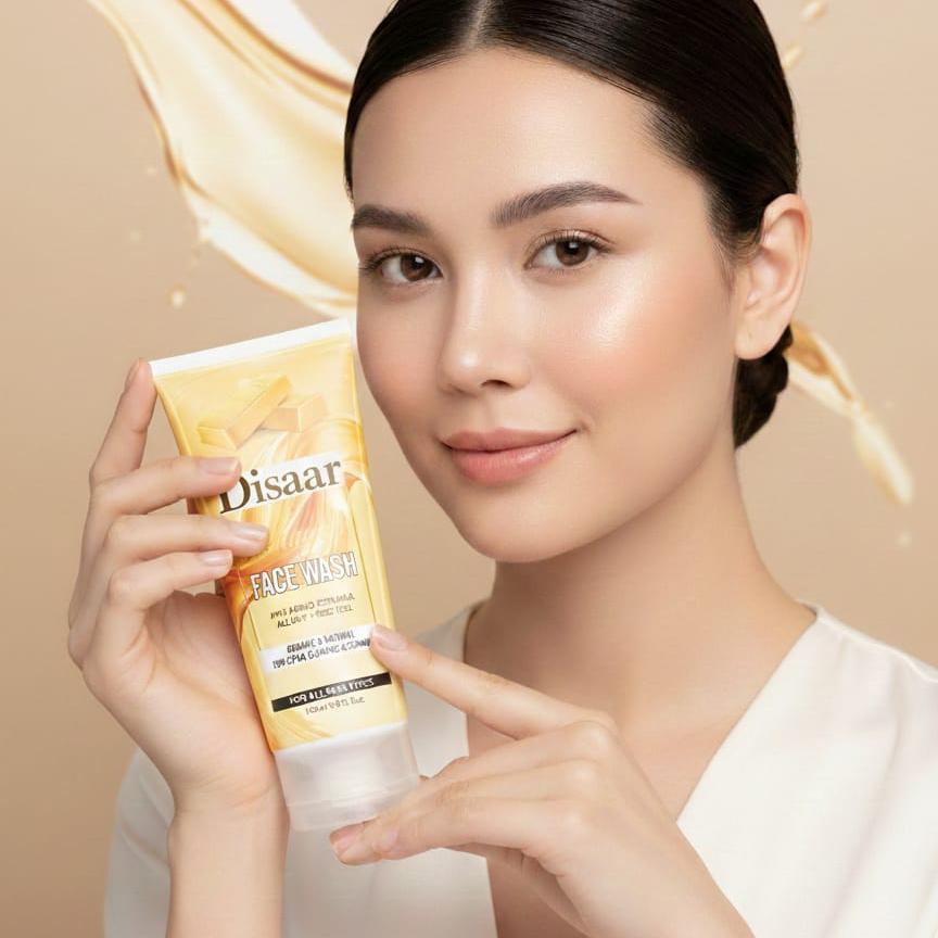 Disaar 24K Gold Face Wash Liquid For All Skin Types 150Ml Anti Aging Formula Organic And Natural Cleanser - Image 3