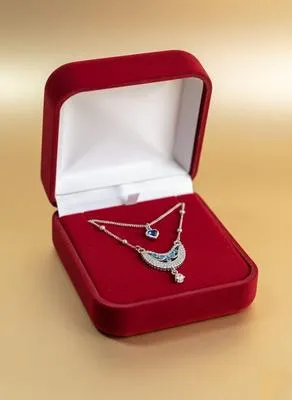Funky Silver Crystal Pendant for Women | Wedding Wear Jewelry - Image 2