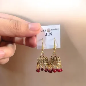 Women Funky Gold Plated Jhumka Earrings Set | Ethnic Boho Bell Drop Jhumki Combo | Fashion Earrings Gift Set for Girls