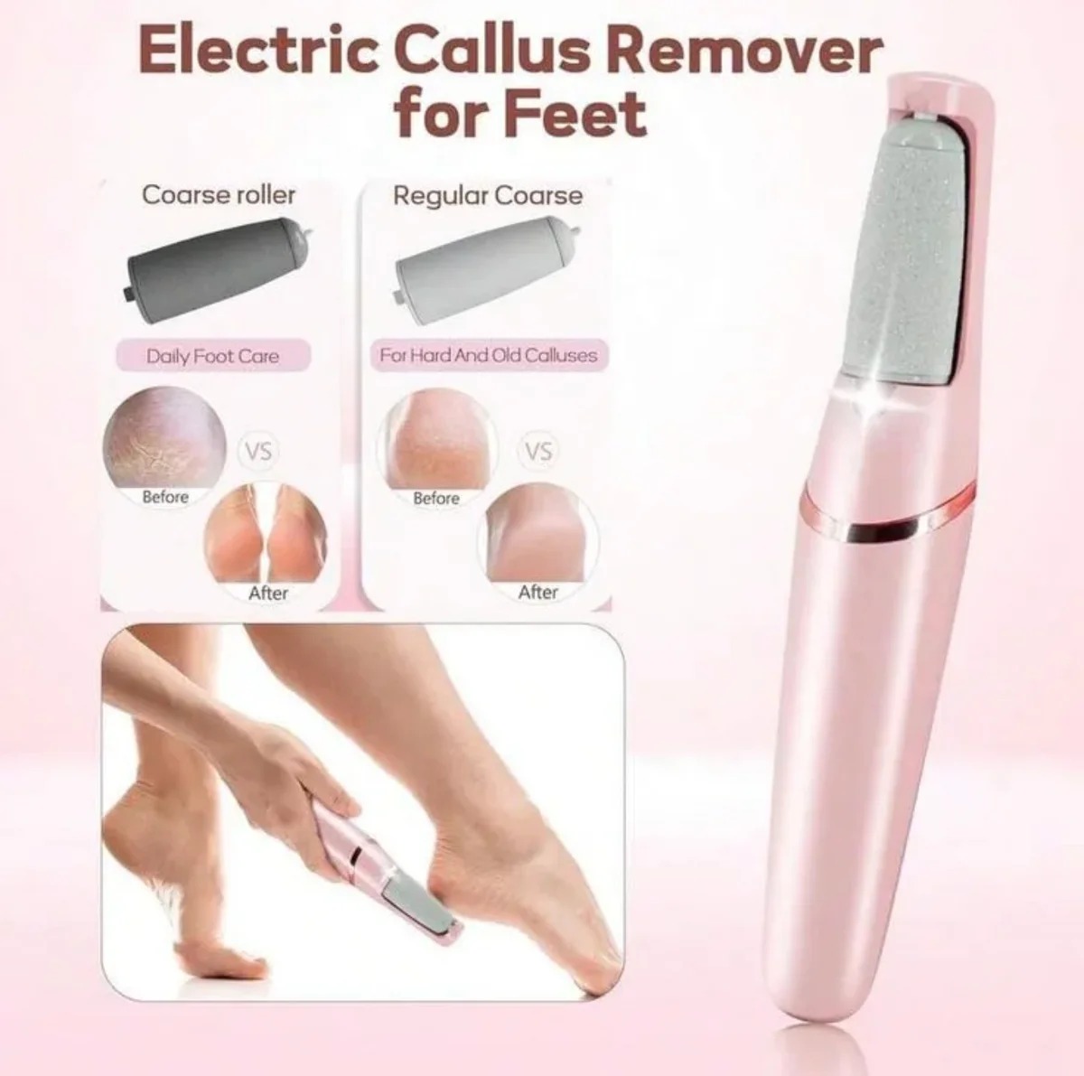 Rechargeable Callus Remover Portable Foot Care Device for Smooth and Soft Skin - Image 3