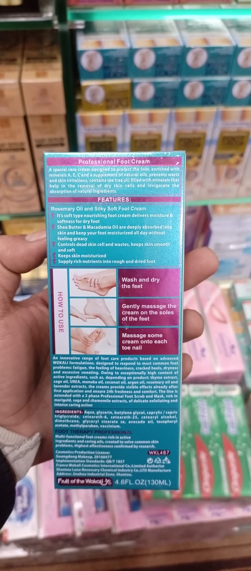 Fruit of Wokali Foot Cream 130ml with Rosemary Oil for Cracked & Damaged Feet, Smooth & Nourished Skin - Image 4