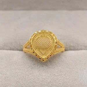Golden Heart Ring for Women | Gold Plated Unique Design Jewelry