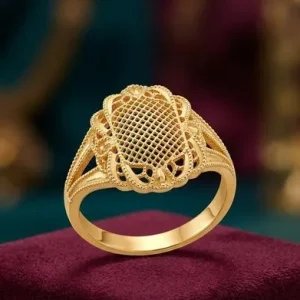 Golden Vintage Wedding Ring for Women | Elegant Bridal Fashion Jewelry