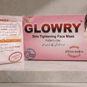 GLOWRY Skin Tightening Face Mask with Fullers Clay | Natural Indian Formula for Oil Control & Pore Cleansing | 100% Organic Herbal Pack