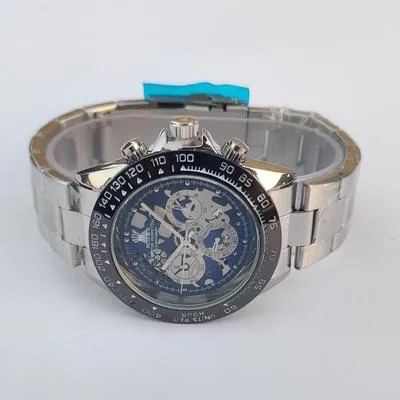 Stainless Steel Chronograph Wrist Watch for Men – Premium Analog Multi-Function Quartz Watch for Office, Formal & Daily Wear - Image 3