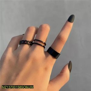Black Adjustable Rings for Women | Premium Quality Fashion Jewelry