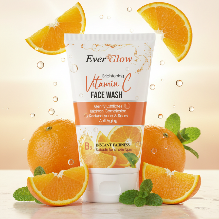 Everglow Vitamin C Face Wash Brightening & Refreshing Cleanser (120 ml) - Image 3