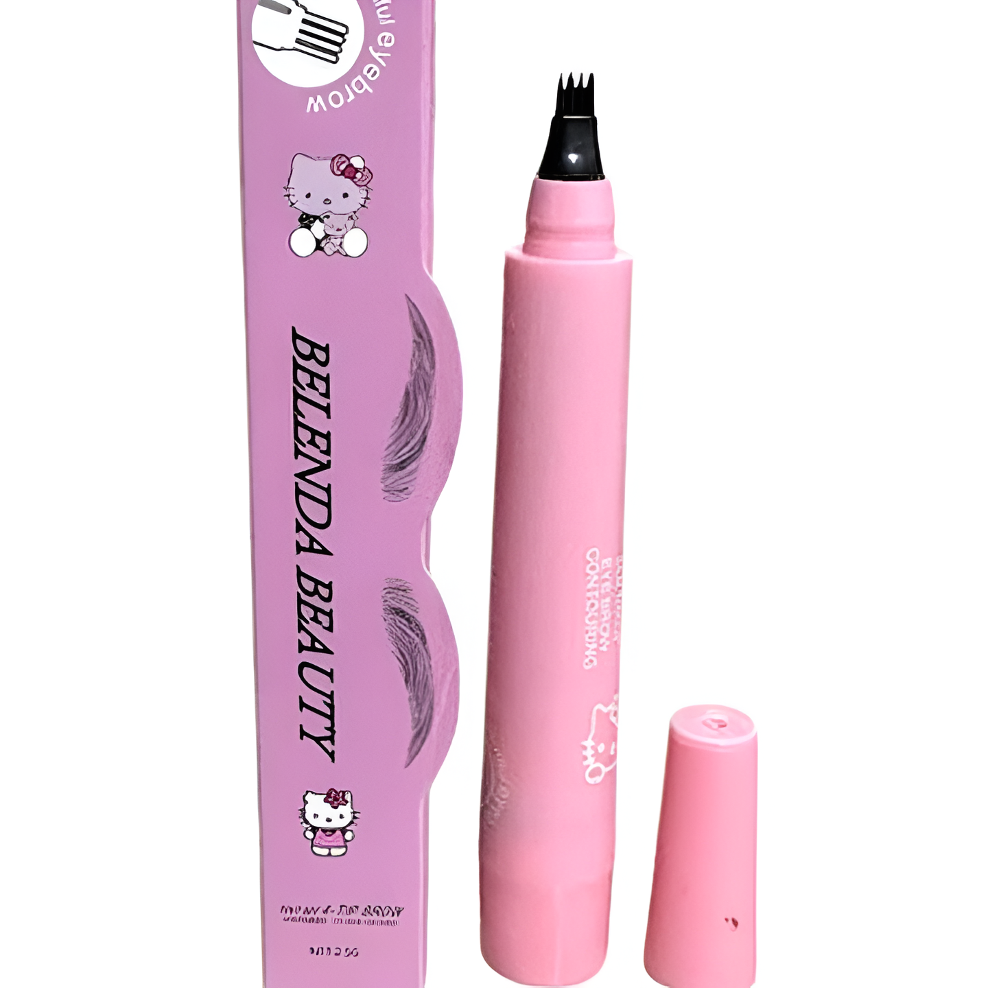 Belenda Beauty 4 Tip Waterproof Eyebrow Pen Liquid Brow Definer Long Lasting Makeup Tool - 1Pc - Image 2