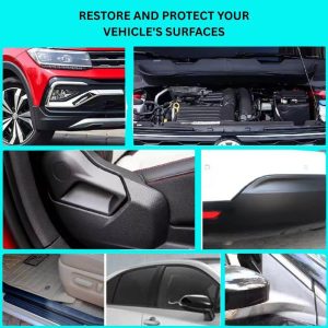 THREE GUYS Plastic & Trim Restorer 250ml | German Engineered | Restores Faded Plastic, Trim & Bumpers